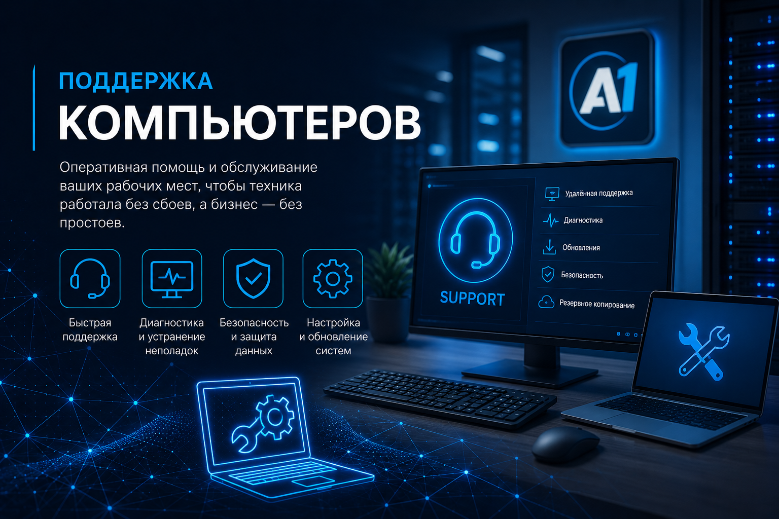 Удалённое обслуживание компьютеров и серверов